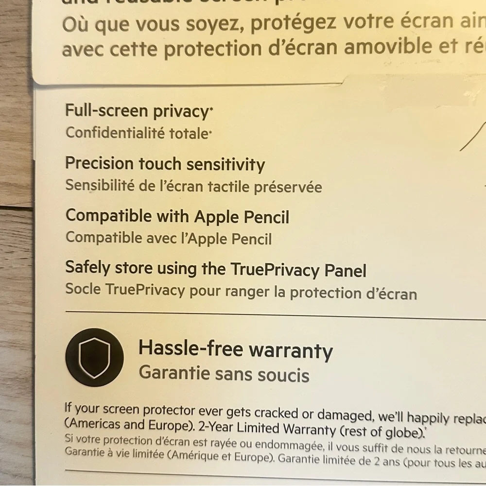 NEW Belkin Black Screen Protector for iPad Pro 12.9 Tablets True Privacy